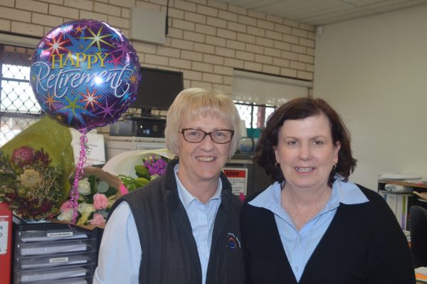 Recent CDS retiree Roberta Stone with Donna Little the new Residential Team Leader.